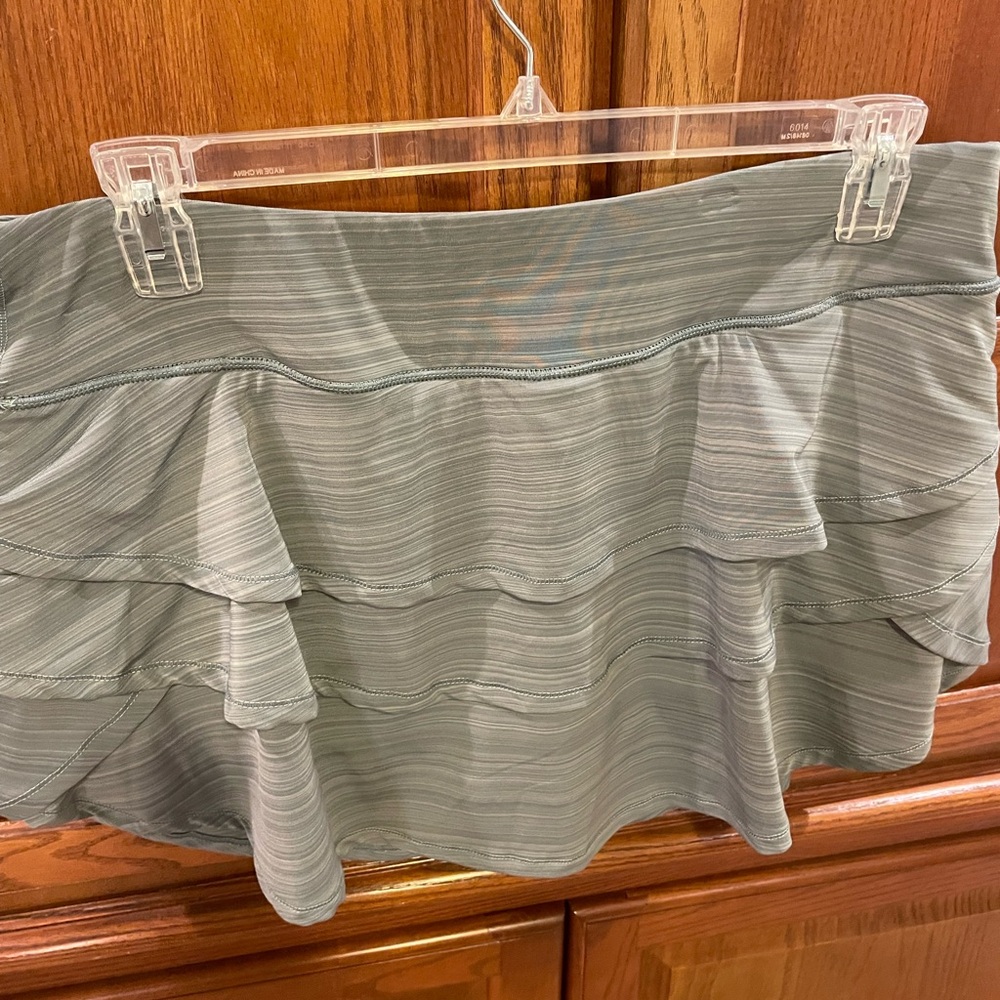 Calvin Klein Striped Gray Mini Skirt